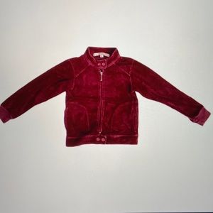 Juicy Couture Vintage Girl Maroon Velour Jacket Size 6